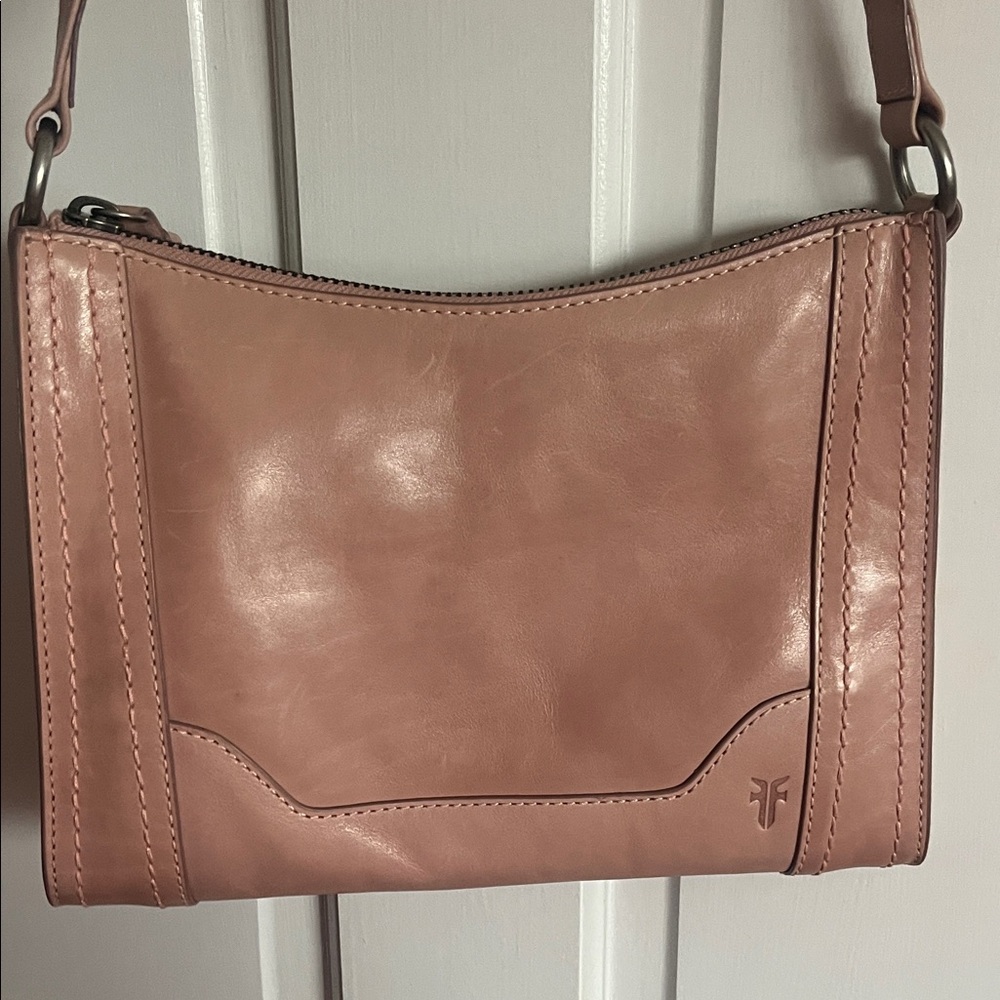 Frye Woodrose Pink Leather Crossbody Bag